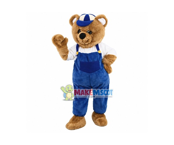Cuddly Bear Mascot Costume Fancy Dress Outfit