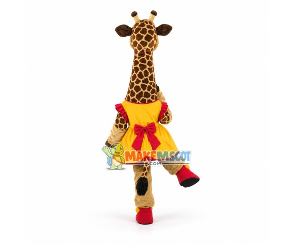 Giraffe Girl Mascot Costume Giraffe Girl Mascot Costume