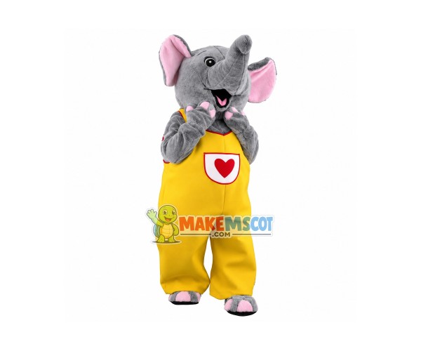 Cute Grey Elephant Mascot Costume Fancy Dress Outfit Cute Grey Elephant Mascot Costume Fancy Dress Outfit