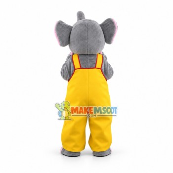 Cute Grey Elephant Mascot Costume Fancy Dress Outfit Cute Grey Elephant Mascot Costume Fancy Dress Outfit