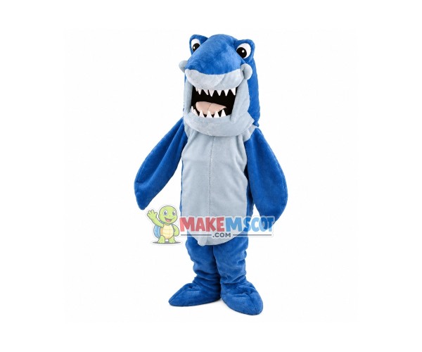 Fierce Blue Shark Mascot Adult Costume Fierce Blue Shark Mascot Adult Costume