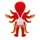 Lovely Red Octopus Mascot Costume Fancy Dress Outfit Lovely Red Octopus Mascot Costume Fancy Dress Outfit