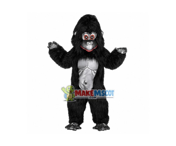 Black Gorilla Long Fur Mascot Adult Costume Black Gorilla Long Fur Mascot Adult Costume
