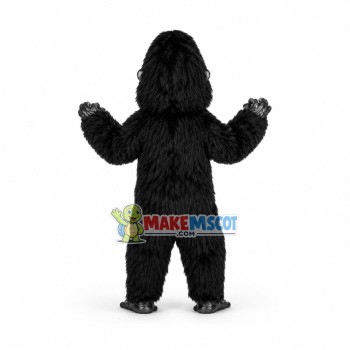 Black Gorilla Long Fur Mascot Adult Costume Black Gorilla Long Fur Mascot Adult Costume