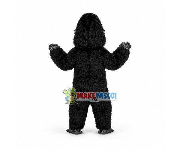 Black Gorilla Long Fur Mascot Adult Costume Black Gorilla Long Fur Mascot Adult Costume
