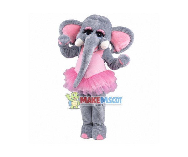 Cute Elephant Girl Mascot Adult Costume Cute Elephant Girl Mascot Adult Costume