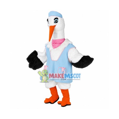Lady Stork Mascot Costume 