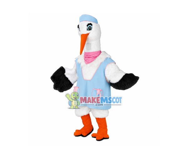 Lady Stork Mascot Costume Lady Stork Mascot Costume