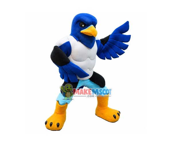 Power Blue Falcon High School Mascot Costume Power Blue Falcon High School Mascot Costume