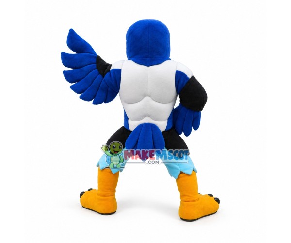Power Blue Falcon High School Mascot Costume Power Blue Falcon High School Mascot Costume