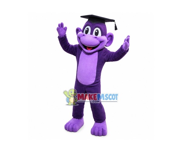 University Purple Monkey Mascot Costume University Purple Monkey Mascot Costume