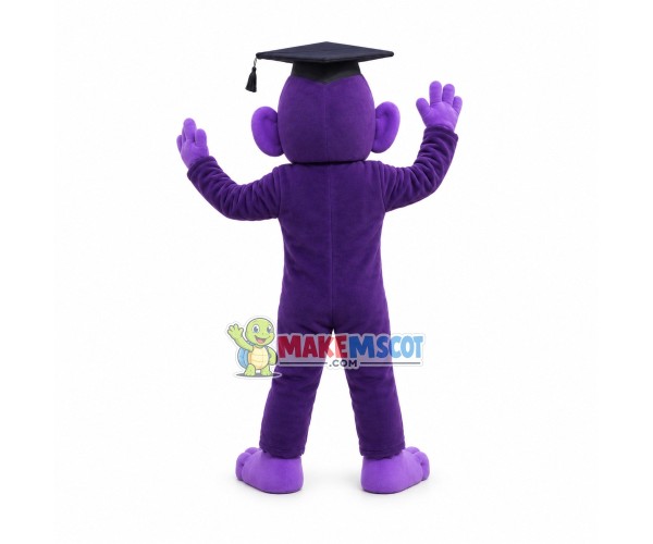 University Purple Monkey Mascot Costume 