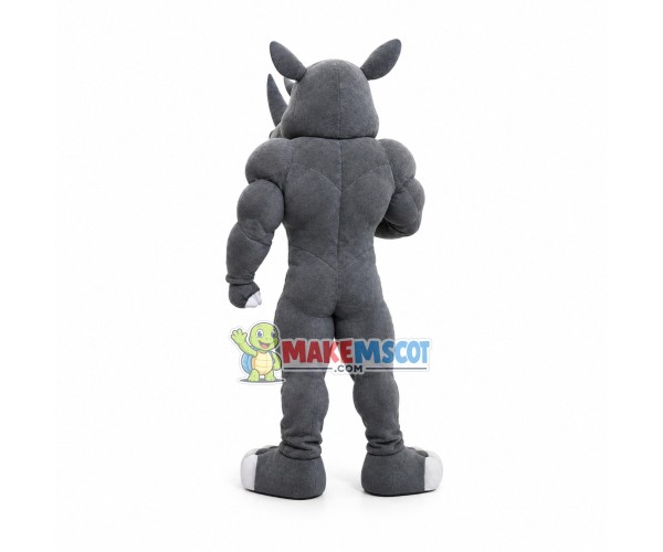 Sports Grey Rhino Mascot Costume Sports Grey Rhino Mascot Costume