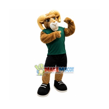 Power Brown Ram High School Mascot Costume 