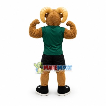 Power Brown Ram High School Mascot Costume Power Brown Ram High School Mascot Costume