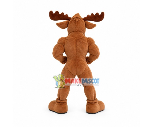 Fierce Power Brown Moose Academy Mascot Costume Fierce Power Brown Moose Academy Mascot Costume