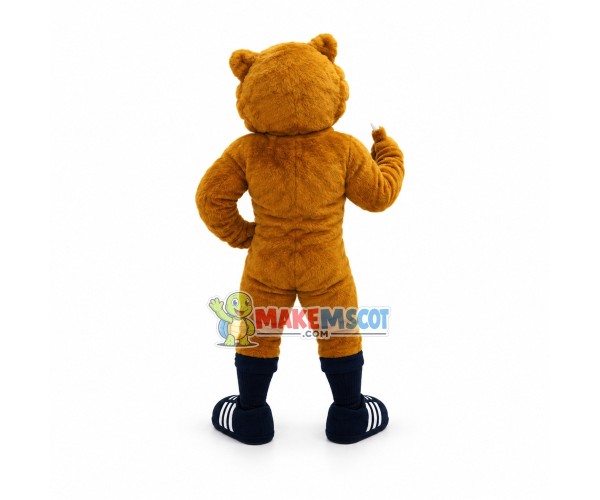 Americas Rugby Power Brown Bear Mascot Costume Americas Rugby Power Brown Bear Mascot Costume