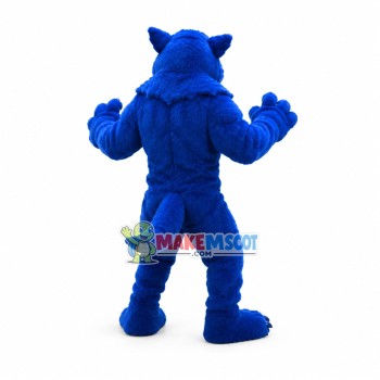 Fierce Blue Wolverine Mascot Costume Fierce Blue Wolverine Mascot Costume