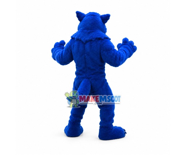 Fierce Blue Wolverine Mascot Costume 