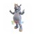 Ice Hockey Grey Rhino Mascot Costume 