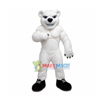 Cold Lake Minor Hockey Power Polar Bear Mascot Costume Cold Lake Minor Hockey Power Polar Bear Mascot Costume