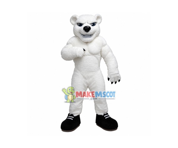 Cold Lake Minor Hockey Power Polar Bear Mascot Costume 