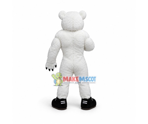 Cold Lake Minor Hockey Power Polar Bear Mascot Costume Cold Lake Minor Hockey Power Polar Bear Mascot Costume
