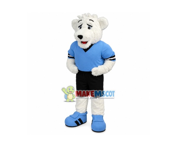 Hockey Polar Bear Mascot Costume Hockey Polar Bear Mascot Costume