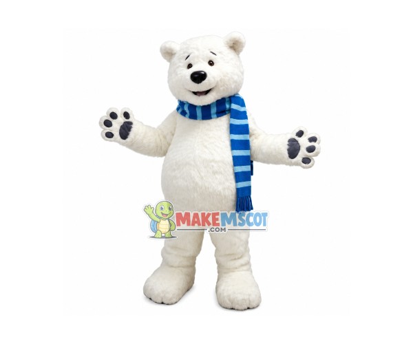 Lovely White Bear Mascot Costume Lovely White Bear Mascot Costume