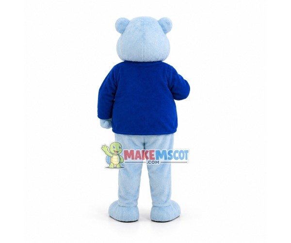 Lovely Blue Bear Mascot Costume 