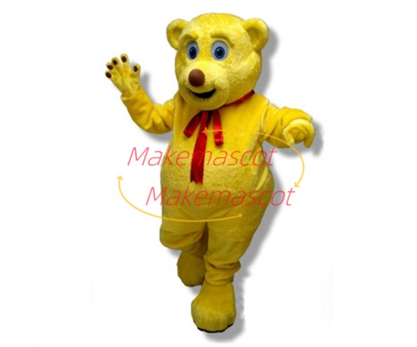 Adorable Yellow Bear Mascot Costume For Holiday Party Adorable Yellow Bear Mascot Costume For Holiday Party