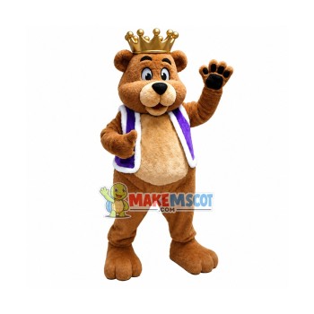 King Brown Bear Mascot Costume