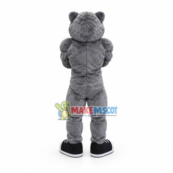 College Fierce Power Vandy the Grey Bear Mascot Costume 