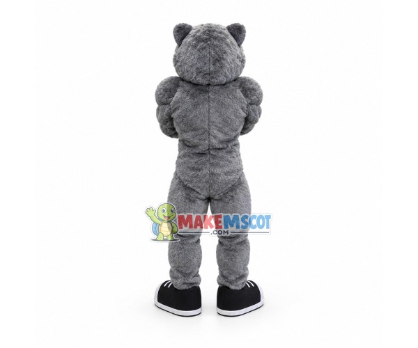 College Fierce Power Vandy the Grey Bear Mascot Costume College Fierce Power Vandy the Grey Bear Mascot Costume