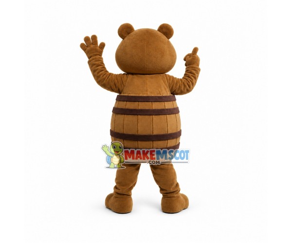Adorable Barrel Bear Mascot Costume Adorable Barrel Bear Mascot Costume