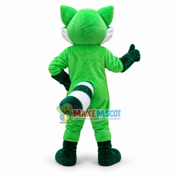 Ricky the Green Raccoon Mascot Costume Ricky the Green Raccoon Mascot Costume