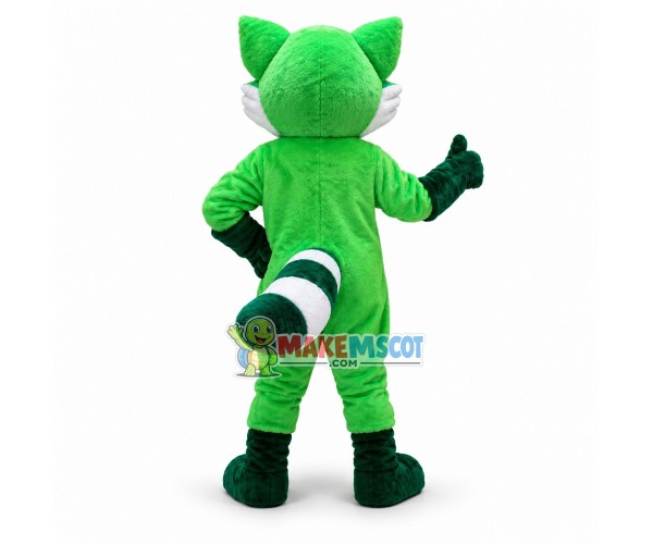 Ricky the Green Raccoon Mascot Costume Ricky the Green Raccoon Mascot Costume