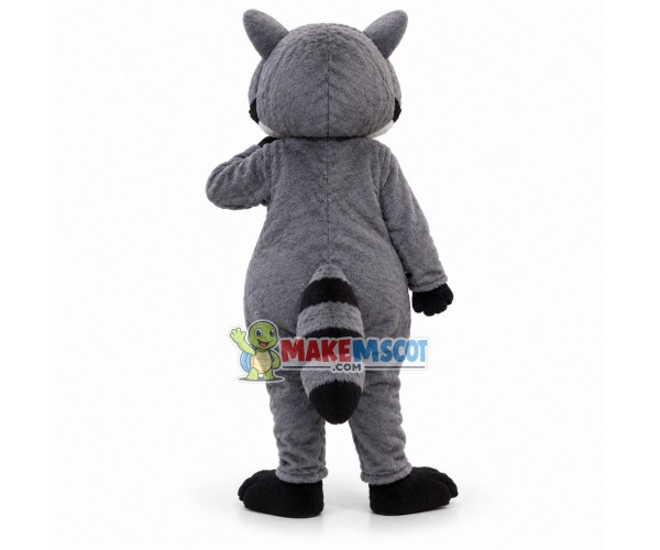 Cute Grey Raccoon Mascot Costume 