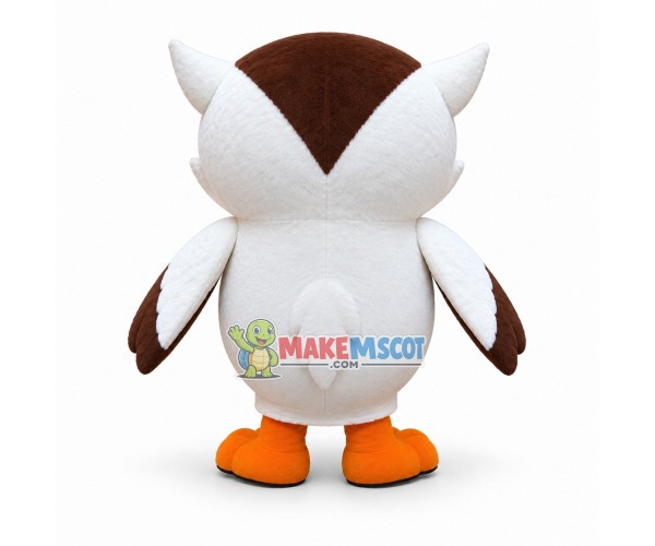 White Bootic Owl Mascot Costume White Bootic Owl Mascot Costume
