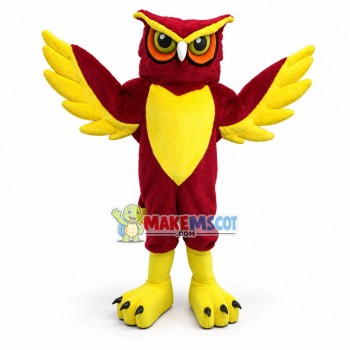 Red Owl High School Mascot Costume Red Owl High School Mascot Costume