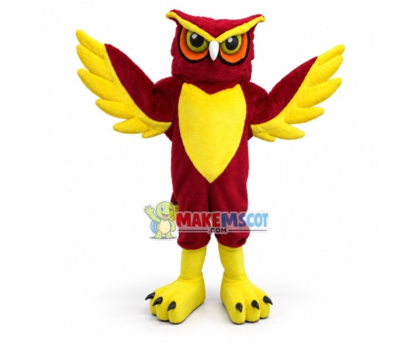 Red Owl High School Mascot Costume Red Owl High School Mascot Costume