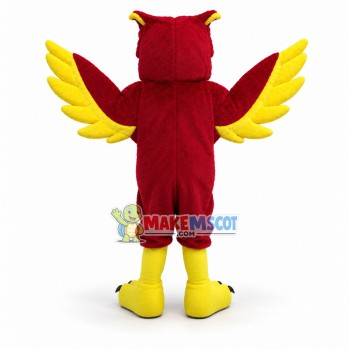 Red Owl High School Mascot Costume Red Owl High School Mascot Costume