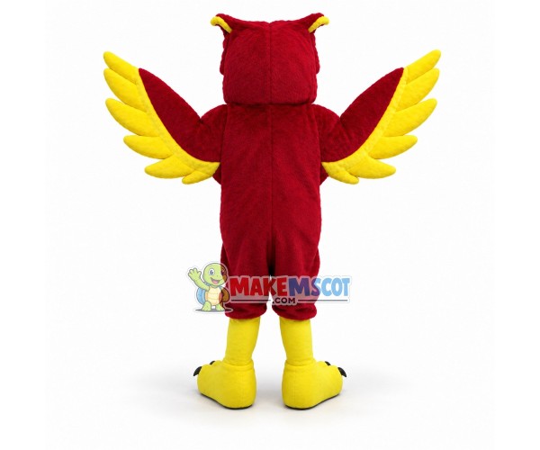 Red Owl High School Mascot Costume Red Owl High School Mascot Costume