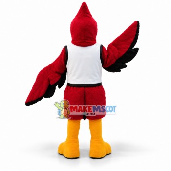 College Cardinal Mascot Costume 
