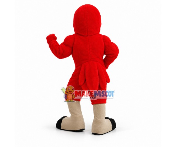 Power Red Hawk Secondary School Mascot Costume Power Red Hawk Secondary School Mascot Costume