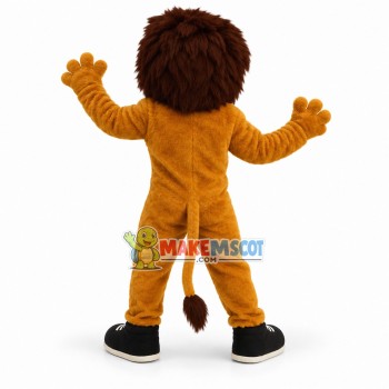 Power Golden Lion Mascot Adult Costume Power Golden Lion Mascot Adult Costume