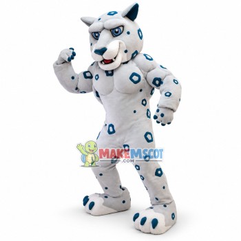Power Gray Jaguar High School Mascot Costume Power Gray Jaguar High School Mascot Costume