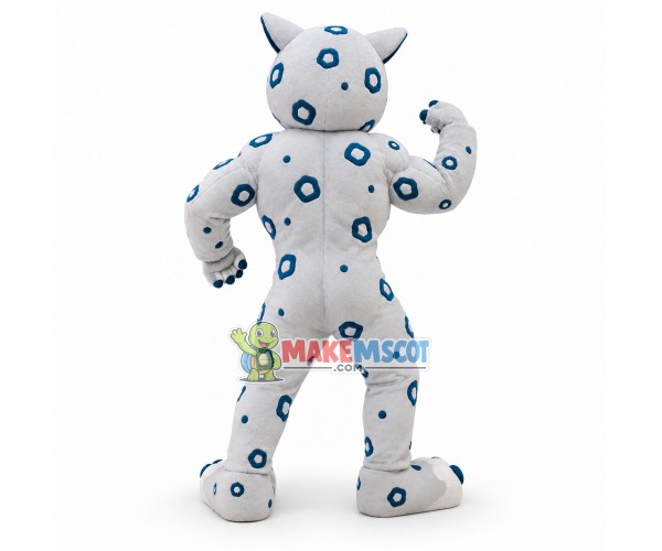 Power Gray Jaguar High School Mascot Costume 