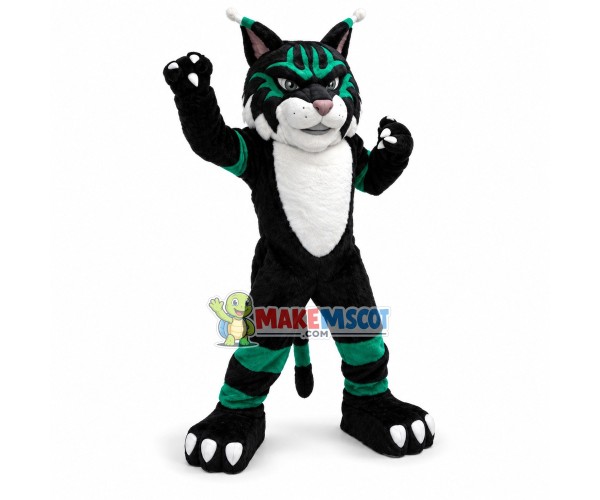 Confident Wildcat High School Mascot Costume Confident Wildcat High School Mascot Costume