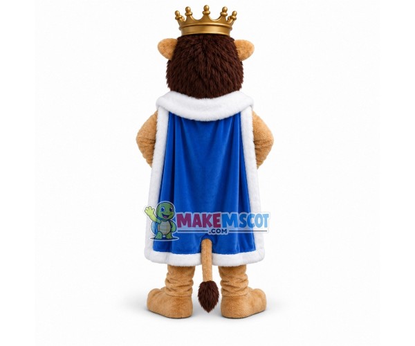 Power King Lion Mascot Adult Costume 